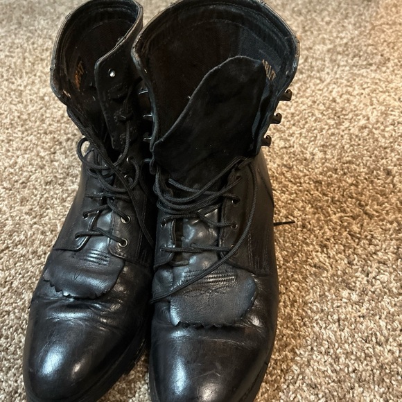 Ariat Heritage LaceUp Boot Size 12D Black Leather - Picture 1 of 11
